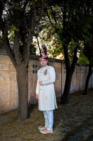 Royal Off-White Groom Sherwani