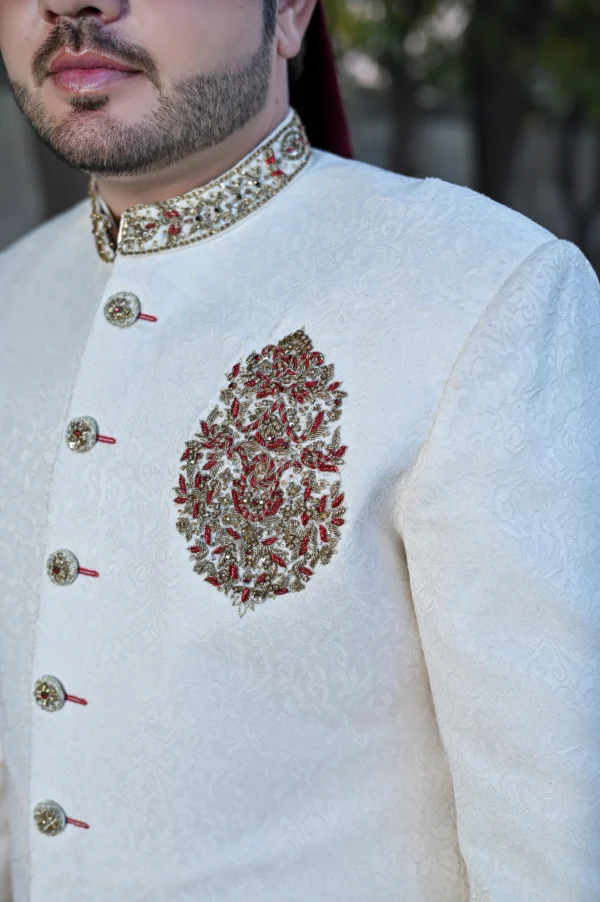 Royal Off-White Groom Sherwani
