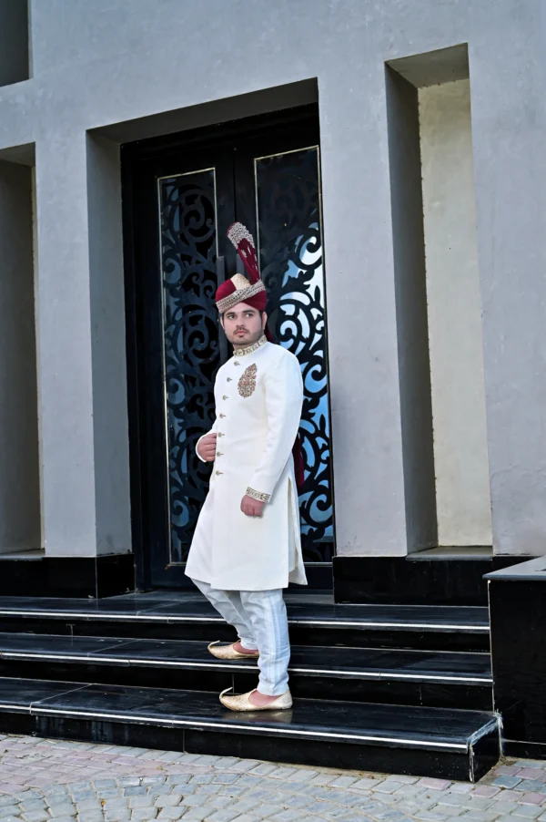 Royal Off-White Groom Sherwani