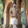 DSC_9582 Premium Golden Masuri Embroidered Prince Coat