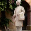 Majestic Gold Groom Sherwani
