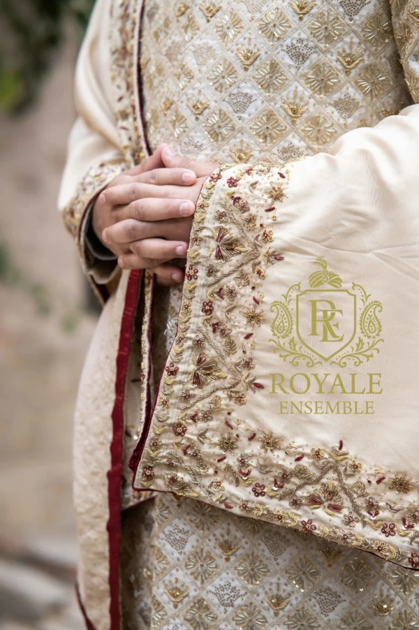 Majestic Gold Groom Sherwani