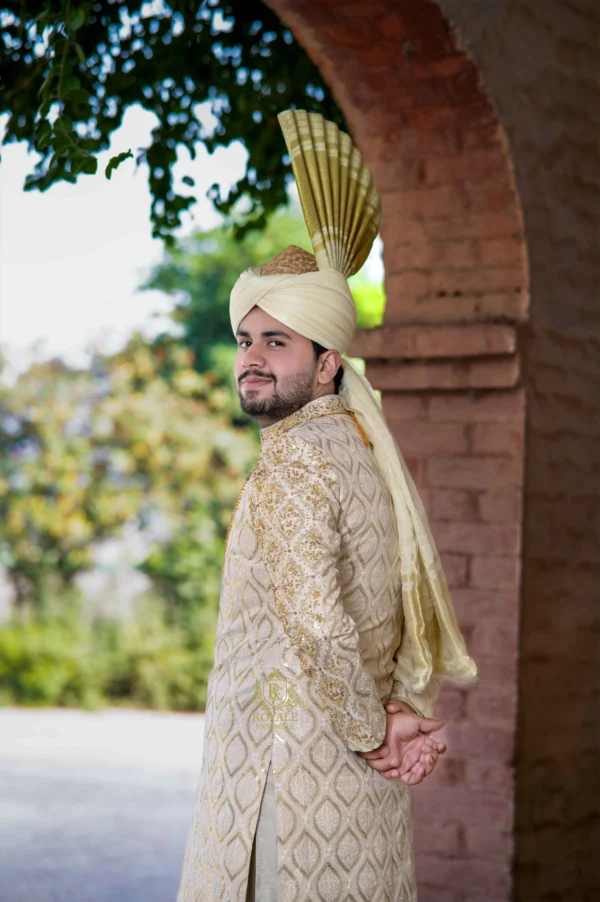 Imperial Gold Groom Sherwani