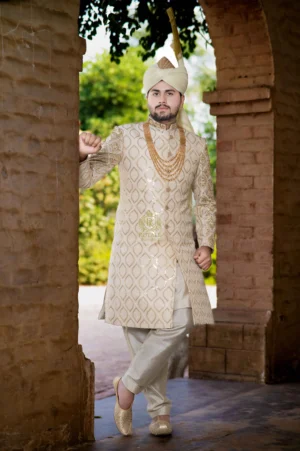 Imperial Gold Groom Sherwani