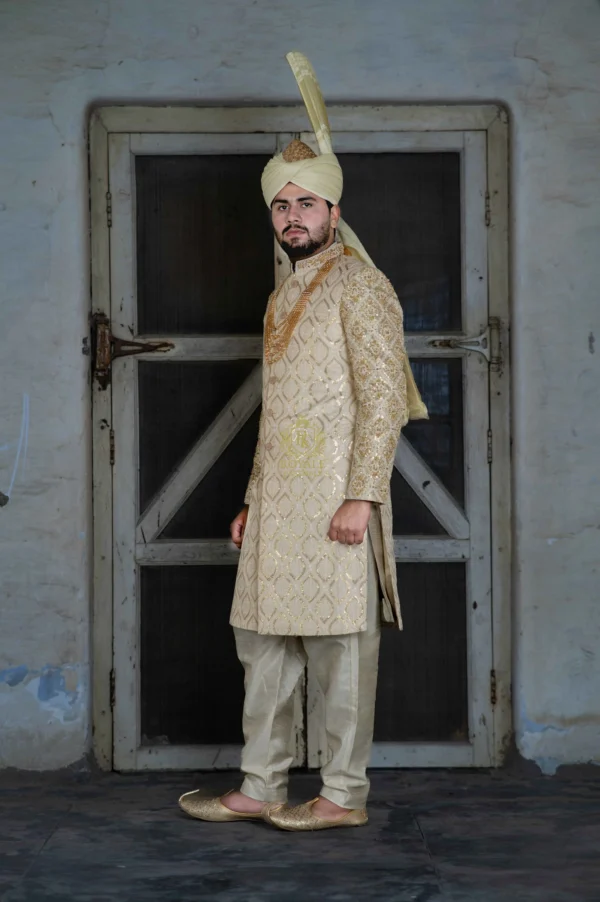 Imperial Gold Groom Sherwani