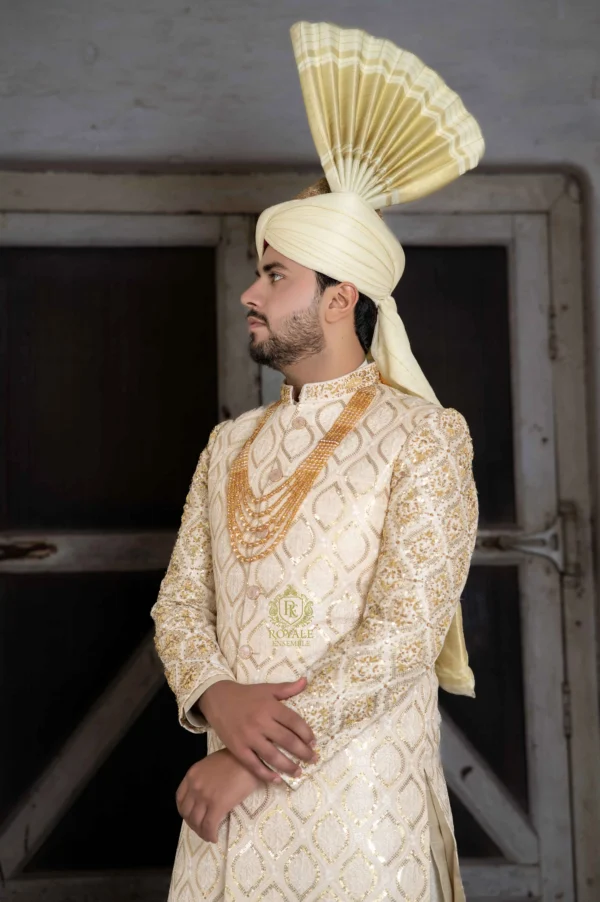Imperial Gold Groom Sherwani