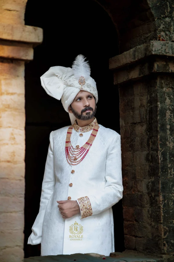DSC_9790 Imperial Off-White Groom Sherwani