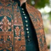 Bottle Green & Antique Golden Royal Prince Coat (Handmade Edition)