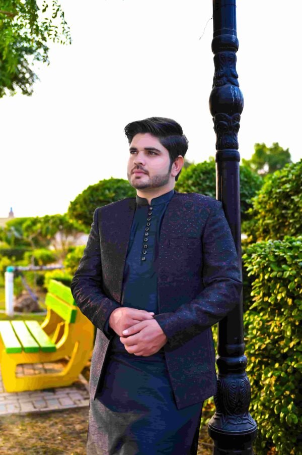 DSC_2584 Black & Maroon Designer Prince Coat