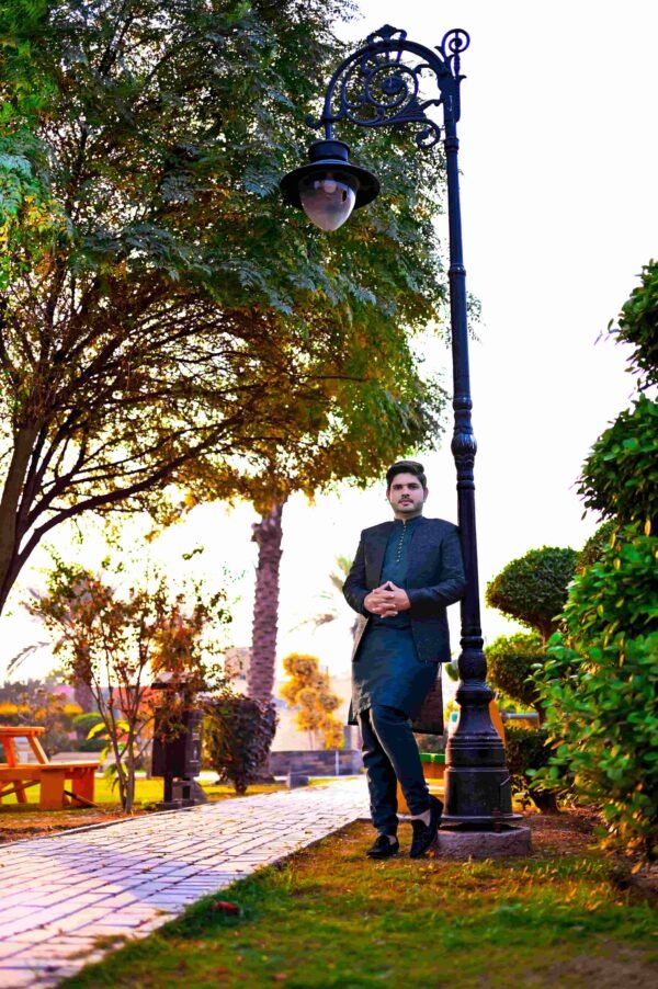 DSC_2591 Black & Maroon Designer Prince Coat