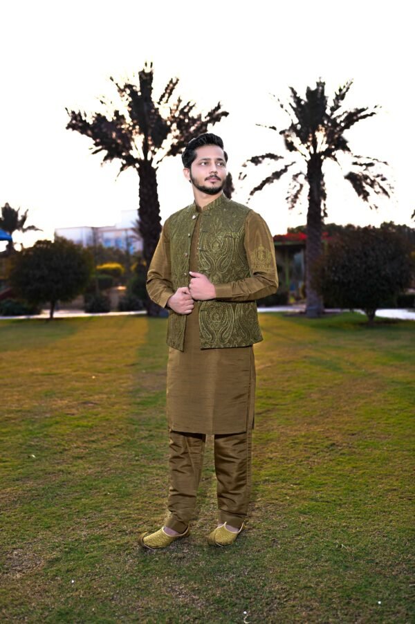 DSC_2617 Light Green Designer Waistcoat – Fully Handmade